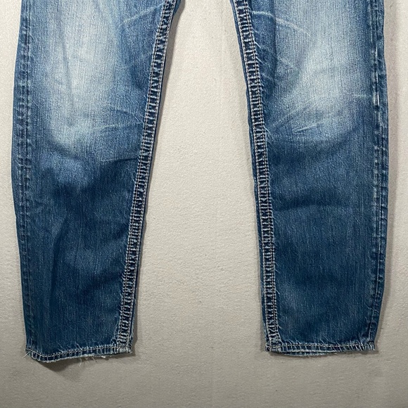 Silver Hunter Loose Tapered Denim Blue Jeans Pants Mens Size 31 x 32 - Picture 3 of 10